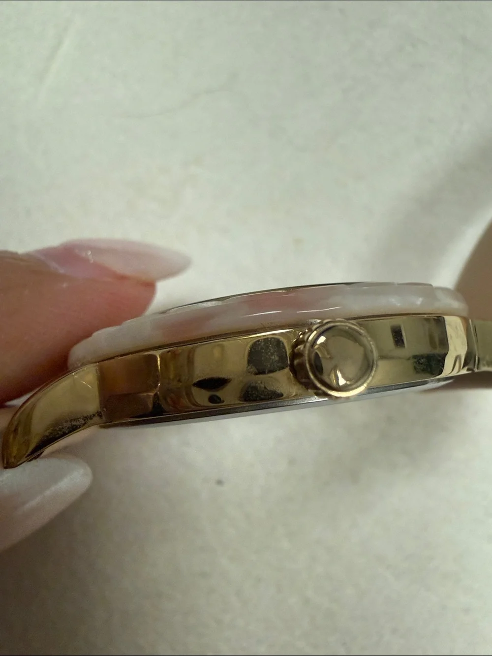 kate spade Pink Mother-of-Pearl Dial Watch with Blush Strap